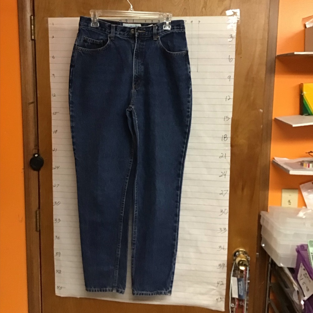 L.A. BLUES - women's 5 pocket jeans, high waist, size 12, slim fit, dark blue